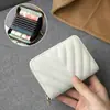 Bolsa para Tarjetas de Mujer Exquisita Gama Alta Sentido de Gama Alta Nueva Múltiples Tarjetas Pequeña Anti-desmagnetización Bolsa para Cambio e ID para Mujeres