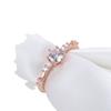 Anel de prata esterlina banhado a ouro 14K 925 com 7 pequenos diamantes quebrados, delicado, pequeno e fresco, estilo agete japonês, joia