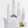 Joyería Elegante de Venta Caliente Transfronteriza Anillo de Plata S925 Chapado en Platino con Moissanita Estilo Hip-Hop Lujo Tendencia Accesorio para la Mano