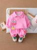 Conjunto de Otoño de Manga Larga para Niñas de Comercio Exterior Nuevo Ropa de Otoño para Bebé Ropa Casual de Dos Piezas para Niños Venta al por Mayor Moderno Transfronterizo