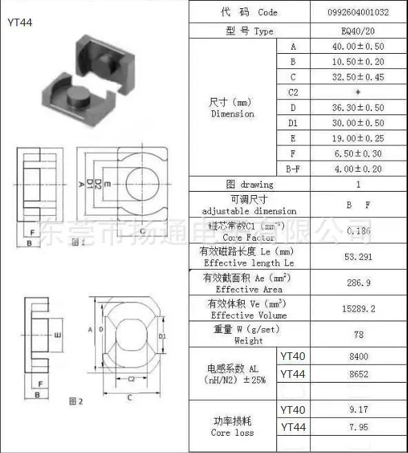 EQ4020磁芯