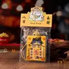 Amuletos de gato do Templo Xiyuan de Suzhou pintados à mão com cinábrio para riqueza e boa sorte, adesivo para celular, cartão de segurança para cães, amuleto de bênção para animais de estimação