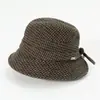 Sombrero de pescador estilo francés para mujer de invierno, versión coreana, sombrero tipo cubo versátil retro casual, elegante y que estiliza el rostro