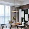 Lustre de restaurante moderno simples Black Knight Island Bar Counter UFO Chandelier 2024 minimalista criativo mesa redonda lâmpada de sala de jantar