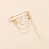 Joyería Transfronteriza Europea y Americana Verano Caracola Estrella de Mar Punto Diamante Perla Broche Ropa Femenina Funcional Género Pin Accesorios