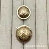 Botões de metal com padrão de casca enrugada, adequados para ternos, casacos de tricô e casacos de lã; botões decorativos simples e versáteis, costurados à mão