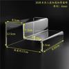 Estante de Exhibición Transparente Acrílico de Tres Niveles para Cosméticos, Estante de Almacenamiento en Forma de Escalera, Zapatero