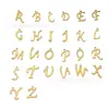 Colgantes de Letra 'P' de Acero Inoxidable Juego Completo Color Oro al Vacío Acero Letras Inglesas Mayúsculas Accesorios para Joyería de Acero Inoxidable DIY