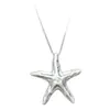 Colar com Pingente de Estrela-do-Mar Sexy Retrô Americano Estilo Resort à Beira-Mar Colar Longo Doce e Descolado Moda Corrente de Suéter Exagerada