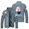 2023 transfronteiriça europeia e americana comércio exterior nova jaqueta cardigã estampada com logo de carro masculina jaqueta esportiva casual com zíper para corrida