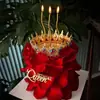 Estilo Ins Transfronterizo Gran Descuento Corona Acrílica Reina Decoración para Pastel Feliz Cumpleaños Inserto Personalizable