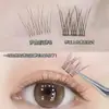[Sin Pestañas y Sin Pegamento] Pestañas Postizas Transparentes Cola de Pez, Segmentación Natural, Racimo Único Sobrenatural, Maquillaje Perezoso Artificial