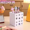Portalápices de Escritorio Coleccionable de Genshin Impact de Alto Valor Estético, Caja de Papelería para Estudiantes de Gran Capacidad, Cubo de Almacenamiento para Brochas de Maquillaje de Dormitorio