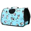Bolsa respirável de malha para cachorro portátil bolsa de cachorro portátil dobrável grande capacidade ombro transversal bolsa de gato bolsa para pet
