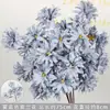Flores artificiales Azul Niebla Salón de Bodas Flores de Seda Arreglo Floral de Boda Peonía Azul Rosa Abanico de Niebla Palma