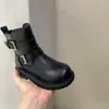 Novidades de Inverno 2026: Botas Infantis de Couro Genuíno com Dupla Fivela Estilo Britânico, Elegantes e Simples, Forradas, Botas de Cavaleiro para Meninas