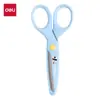 Tijeras Escolares Deli con Bordes Redondeados, Tijeras para Manualidades de Jardín de Infancia, Tijeras para Cortar Papel 6023, Regalo para el Día del Niño