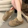 Sandalias planas estilo Birkenstock de suela gruesa para mujer, nueva colección otoño 2026, que aumentan la altura, fáciles de poner, diseño retro, adecuadas para uso en exteriores