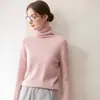 Nuevo Suéter de Cachemira Otoño Estilo Simple para Mujer Cuello Alto Tejido de Punto Cuello de Tortuga Ajuste Delgado Capa Base de Punto Ropa Interior Adelgazante