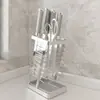 Suporte para Facas de Cozinha em Aço Inoxidável 304, Rack para Facas, Rack de Armazenamento, Suporte para Facas de Bancada Doméstico com Drenagem, Atacado