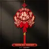 Decoración Alegría de Moverse Carácter Fu Decoración para Casa Nueva Adornos Colgantes Suministros para Ceremonia de Mudanza Colgante para Puerta de Entrada