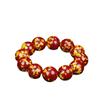 Pulsera de Arena de Rejalgar de Cristal Natural para Hombres y Mujeres Rojo y Amarillo Doble Mixto Cinabrio 8-16mm Venta al por Mayor