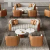 Escritório de vendas de lobby de hotel minimalista moderno sofá cabine de sala de estar sofá de recepção de salão de beleza combinação