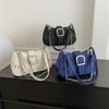 Bolso de Lona Simple y Moderno Personalizado Transfronterizo 2024 Nuevo Bolso de Hombro de Moda Bolso Casual Textivo Cruzado para Mujer