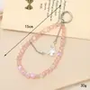 Ins Nuevo Colgante de Llavero con Lentejuelas y Lazo de Perlas para Funda de Teléfono Móvil Accesorios de Correa de Muñeca para Lanyard de Teléfono Móvil