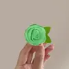 Clip de oreja de flor amarilla dulce francesa, flequillo de hada, pasador de niña, pinza lateral, rollo de tela no tejida de temperamento, rosa