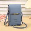 Bolsa de Celular com Tela Sensível ao Toque para Mulheres, Bolsa Transversal Pequena Popular de 2025 para Levar um Celular, Carteira da Moda, Estilo Vertical