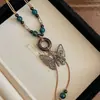 Collar Largo con Borlas Estilo Bohemio para Mujer 2025 Nuevo Nuevo Chinoiserie Mariposa Estilo Nacional Retro Cadena para Clavícula