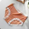Roupa íntima de seda gelo feminina cintura média-baixa renda de nylon forro 100% algodão puro calcinhas femininas venda direta atacado da fábrica de origem