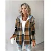 2024 Europeo y Americano Casual Aliexpress Amazon Más Vendido para Mujer Cuadros Grandes Ropa de Abrigo para Mujer Cuadros Otoño e Invierno Nuevo Estilo