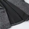 Venta al por mayor de ropa para mujer estilo europeo y americano transfronteriza INS, moderna y elegante, blazer de solapa con patrón de espiga de nicho de alta gama