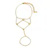 Pulseira de Aço Inoxidável Transfronteiriça com Design Personalizado, Moderno e Versátil, Apresentando Formato de Coração, Dupla Camada, Banhada a Ouro 18K e Joia Conservadora de Cor para Mulheres