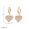 Novos Brincos de Coração com Zircônia para Mulheres, Cor Dourada, Elegantes, Modernos, Versáteis, Joias de Luxo Leve
