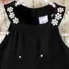 Vestido de Princesa de Verano Nuevo Baoxin Amazon para Niñas Europeas y Americanas, con Cuello Halter, Perlas y Volantes, Ropa Infantil Elegante y de Moda