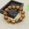 Pulsera de Madera de Melocotonero con Cuerda de Engranaje al por Mayor Tallada con el Mantra de Seis Caracteres Pulsera de Madera Pulsera de Cuentas de Buda para Hombres y Mujeres