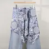 Nova Saia de Bainha Estampada de Street Style de Alta Qualidade, Essencial para Camadas com Amarração Lateral, Saia Sobreposição Estampada Paisley, Bolinhas e Leopardo