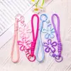 Llavero Transparente de Flor de Cerezo Colorido Correa para Teléfono Colgante DIY Verano Dopamina Bolso de Niñas Accesorio Antiperdida
