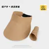 Nuevo Sombrero de Paja con Protección Solar de Verano 2025 para Mujer Sombrero de Sol de Ala Ancha para Exteriores Estilo Coreano de Moda Tejido con Parte Superior Vacía Sombrero de Sol