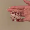 Pendientes Largos con Borlas Patrón Gota de Agua, Ganchos para Oreja Nicho Estilo Antiguo, Lujo Ligero, Pendientes Versátiles de Gama Alta al por Mayor