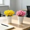 Suministro directo transfronterizo de mini gipsófilas en maceta, macetas tipo helado, flores artificiales, bonsáis de escritorio, macetas decorativas para hoteles y casas de huéspedes