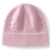 Gorro de punto 100% cachemir puro tridimensional para otoño e invierno, cálido y a prueba de frío, unisex, gorro de punto simple y versátil