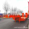 Fabricante de semirremolque bajo plano, transporte de maquinaria de construcción, gancho, remolque de placa de máquina, escalera hidráulica doble, semirremolque de transporte