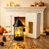 Lámpara de calabaza portátil de Halloween, lámpara de vela electrónica LED, accesorios de decoración para fiestas, lámpara de ambiente, adornos, suministro al por mayor