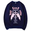 Suéter com Gola Redonda e Forro de Lã Masculino e Feminino Transfronteiriço Suéter Pulôver Esportivo Casual Europeu e Americano para Estampar Logo