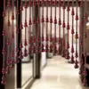 Cortina de Cuentas de Cristal Cortina de Puerta Pantalla Divisoria para Sala de Estar, Calabaza de Madera de Durazno Baño, Dormitorio Cortina Colgante Estilo Nuevo, No Requiere Taladro