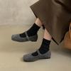 Zapatos Peludos de Alta Gama y Elegantes para Mujer para Usar Afuera 2025 Nuevos Otoño e Invierno Retro Francés Elegantes Planos Zapatos Mary Jane